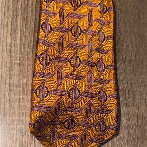 Robert Talbott Tie - Estate - Elegant Gold and Purple Textured Men's Tie
